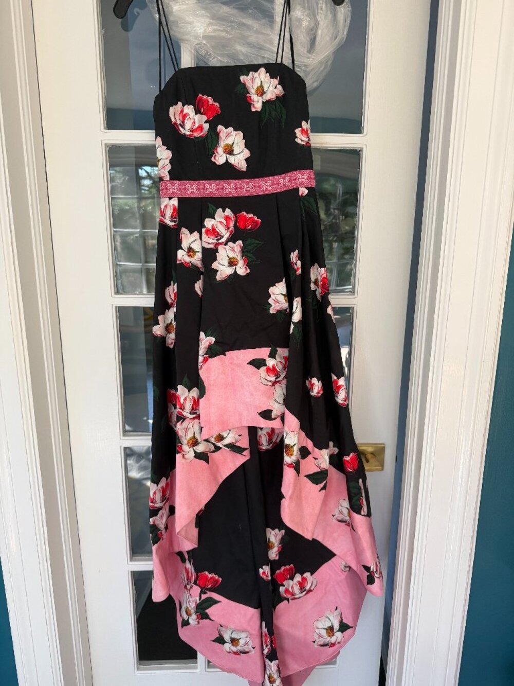 NWT Alice + Olivia Florence High Low Gown After Dark Floral • Size 0 • $1,295